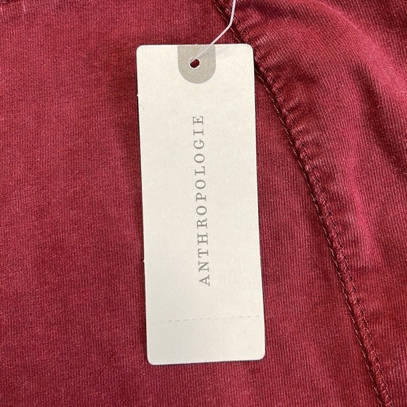 Saturday Sunday Anthropologie NWT Ruthie Wine High Rise Curve Hem Leggings - Picture 7 of 14